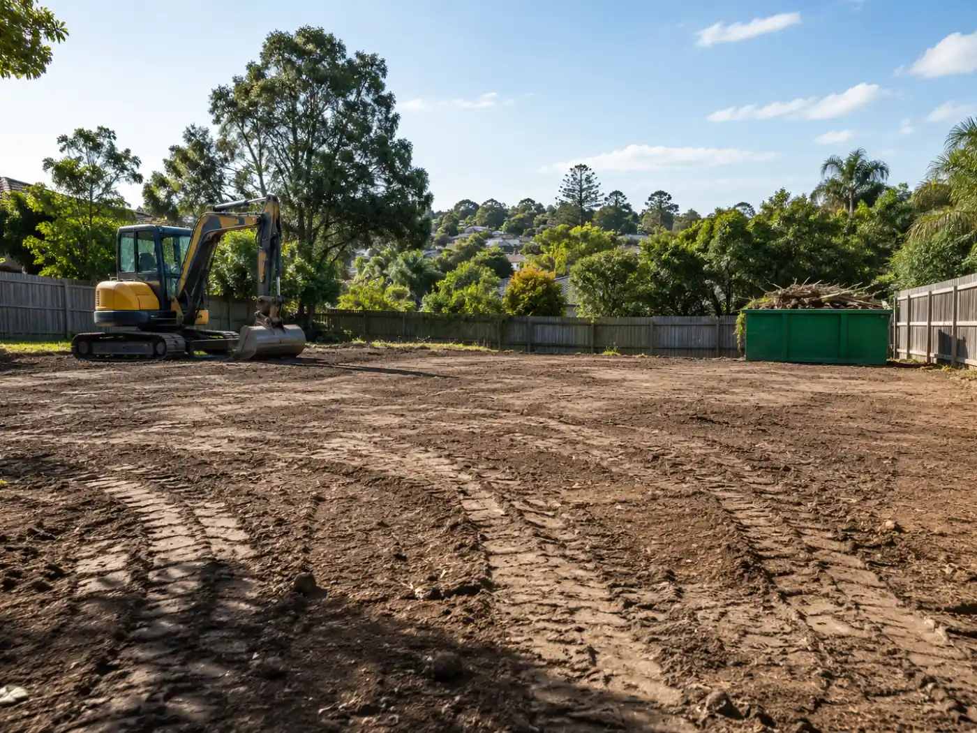 Section cleared and levelled, ready for the next stage of work