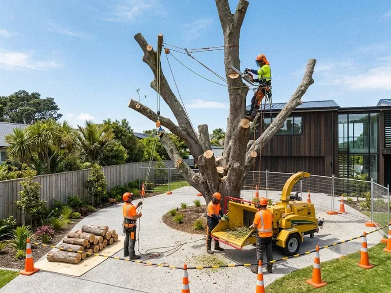 Controlled structural demolition of a building in Auckland